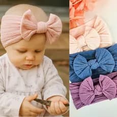 Faixa de Cabelo bebê RN, tiara, turbante | 0 a 4 Anos, Laço, Super Macias, Elásticas Confortável antialérgica