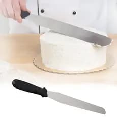 Espátula Angular Raspador de Massa Para Confeitar Confeiteiro Bolo Torta Inox Grande 40CM