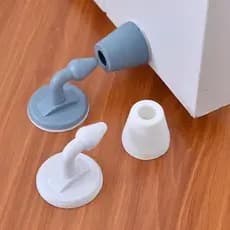 KIT 2 Trava de Porta Peso de Porta Batente Fixador Prendedor Adesivo Amortece Impacto Peso Segurador