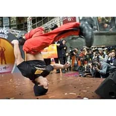 Toca de giro para b.boy tamanha único 59x15cm, em poliéster e tela lisa