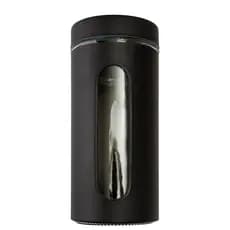 POTE DE VIDRO / INOX REDONDO PARA MANTIMENTOS COM VISOR + TAMPA DE ROSCA BLACK
