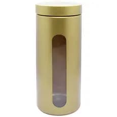 Pote de Vidro Redondo Dourado