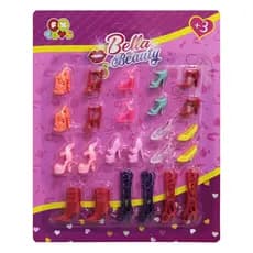 KIT SAPATOS / SANDALIAS E BOTAS PARA BONECA BELLA BEAUTY 9/ 12 PARES