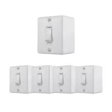 Kit 5 interruptores Simples Sistema X Sobrepor Externo Ilumi