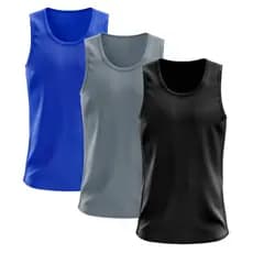 Kit 3 Regatas Dry Fit Lisa Básica Proteção Solar UV Térmica