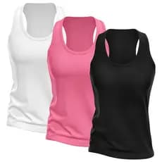 Kit 3 Regata Feminina Dry Lisa Básica Proteção Solar UV Treino Academia Ciclismo