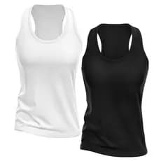 Kit 2 Regata Feminina Dry Lisa Básica Proteção Solar UV Treino Academia Ciclismo