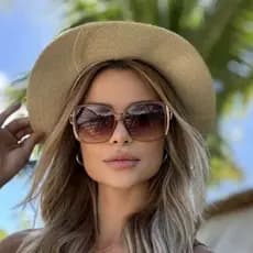 Óculos De Sol Feminino Quadrado uv 400 acetado