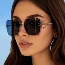 Óculos de Sol Capri Feminino Quadrado GrandePremium Clássico Blogueira uv400