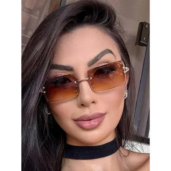 Óculos DE SOL ACESSORIO Vintage Feminino de Moda Verão SEM ARO LENTE UV400