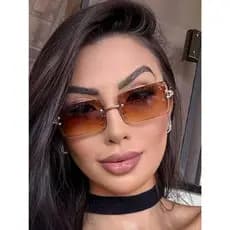 Óculos DE SOL ACESSORIO Vintage Feminino de Moda Verão SEM ARO LENTE UV400