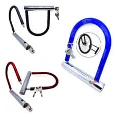 Trava Tranca Cadeado U-lock Aço Antifurto Bicicleta Moto Bike