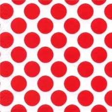 Guardanapo para Decoupage Bolinhas Vermlhas- Kit com 02 Und Iguais- Guardanapo para Artesanato
