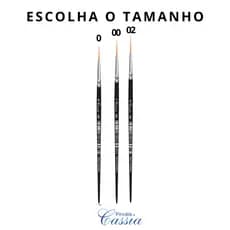 Pincel Filete Artistico Cabo Médio Ref.420 - Pincéis Cassia (Escolha o Tamanho)
