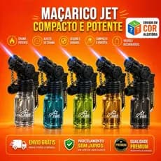 Maçarico Jet Portátil Compacto – Chama Regulável | Envio Seguro Sem Gás