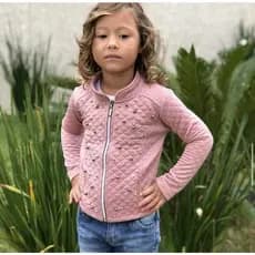jaqueta casaco infantil feminino metelasse com ziper outono inverno