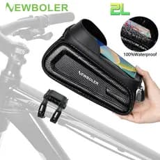 Newboler Desmontagem Rápida Saco De Bicicleta Tela Sensível Ao Toque 7.2 Polegada Quadro Frontal Do Telefone 2L À Prova
