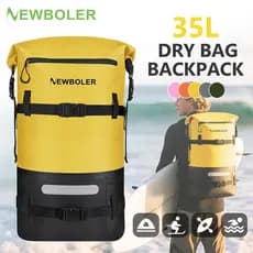Newboler 35L Saco Seco À Prova Dwaterproof Água Balde Equipamento De Natação Oceano Pacote Mochila Ombro Estilingue Espo