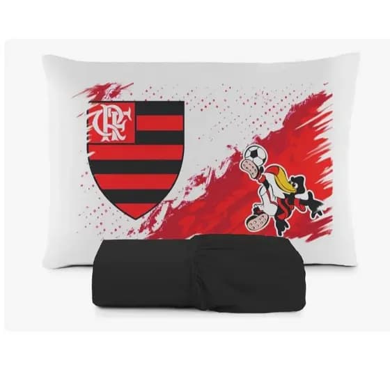 JOGO DE LENÇOL SOLTEIRO DE LUXO FLAMENGO FRONHA TRAVESSEIRO LENÇOL DE ELASTICO INFANTIL