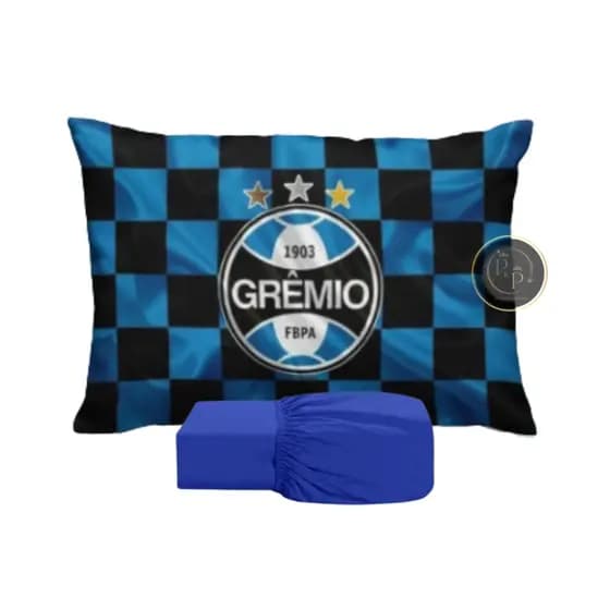 JOGO DE LENÇOL INFANTIL SOLTEIRO DE LUXO GREMIO FRONHA TRAVESSEIRO LENÇOL DE ELASTICO