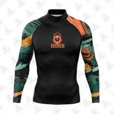 2026 Estilo Frenesi Camisa De Surf Rashguard Roupa De Banho Masculina Uv Proteção Solar Manga Longa Praia Roupas De Merg