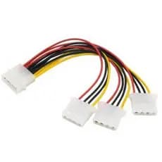Novo 4 Pinos IDE 1-Para-3 Molex Fonte De Alimentação Y Divisor Cabo De Extensão