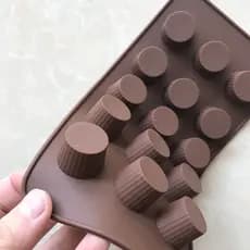 15 Molde De Silicone Cilíndrico Contínuo Chocolate Para Panificação Doméstica Trufa Fácil De Limpar Alta Temperatura