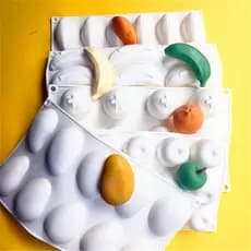 Manga Banana molde de Silicone frutas limão maçã pudim Mousse bolo molde Chocolate Fondant molde