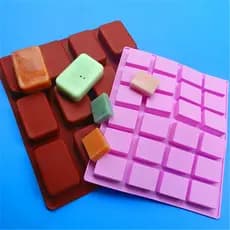 24 Molde de Silicone quadrado pequeno Molde de Chocolate Molde de sabão artesanal Molde de doces
