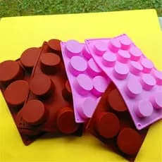 Molde cilíndrico de Silicone para bolo, resistente a altas temperaturas, antiaderente, Mousse, sabão
