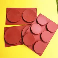 Molde de Silicone de disco redondo Mousse bolo decoração molde DIY ferramenta de cozimento