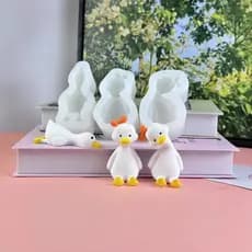 Bonito vem no pato molde de silicone DIY decoração do carro aromaterapia gesso Chocolate molde de silicone