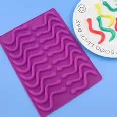20 pequenas cobra silicone minhoca bandeja de gelo molde criativo Spoof silicone Caterpillar doces molde