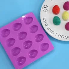 12 padrões diferentes consecutivos molde de Chocolate de Silicone ovo de páscoa bandeja de gelo molde cozimento doméstic