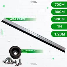 Protetor de Porta Vedante Veda Porta Impérmeavel Veda Porta Em Alumínio 70, 80, 90cm, 1m e 1,20m