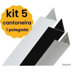 Cantoneira Em L Alumínio Branca, Polida, Preta Barra 1 Metro 1" Polegada