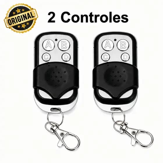 Controle Remoto Universal para Portão Elétrico Eletrônico Garagem com Chaveiro 433mhz 4 Botões