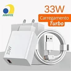 Carregador Turbo Power 33/30W para Xiaomi | USB-C Super Rápido | Original