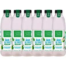 Kit 6x Água De Coco Integral Campo Largo Garrafa 900 Ml Natural Sem Conservante Fardo