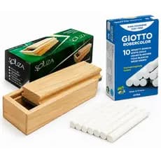 Kit Apagador De Lousa Com Porta Giz De Quadro Verde Kit 10 Giz