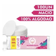 Algodão Em Disco Limpeza Facial Maquiagem 100un