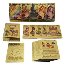 55pçs 27pçs 9pçs Carta Pokémon Inglês Ouro Preto Prata Charizard GX Cartas Jogo Brinquedos Para Crianças Presente De Aniversário