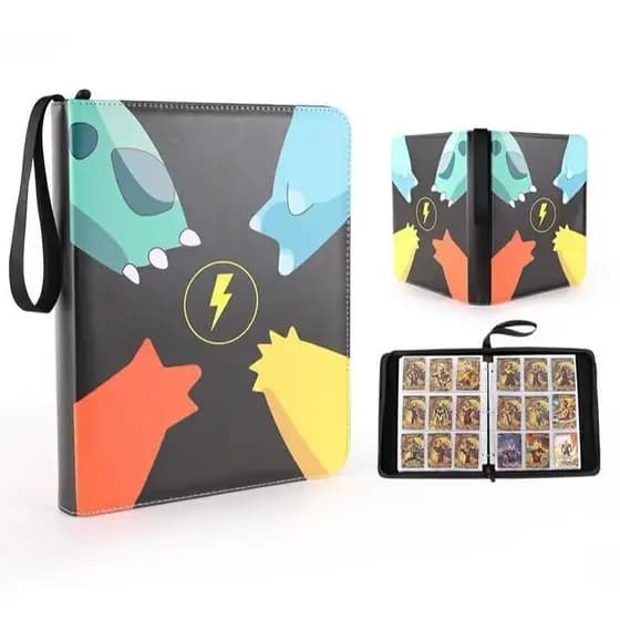 3x3丨900/400pcs Porta-Cartões Anime Game Binder Com Zíper Álbum De Couro PU Capacidade De Livro EX GX Pasta Coleci