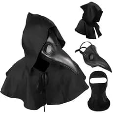 Máscara de Médico da Peste Máscara de Halloween Acessórios de Cosplay Steampunk Entre Nós Máscara de Couro com Bico