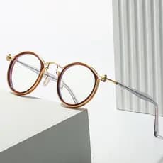 Novos Óculos Com Armação retro-Redonda anti-Azul De Placa Masculina E Feminina De Miopia Ótica Radiação Espelho De Luz Plana