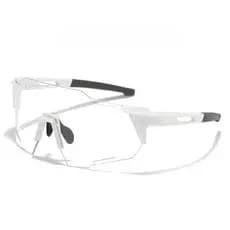 Óculos De Ciclismo Brancos Que Mudam De Cor De Dupla Utilização , Escalada Transparentes Para Bicicletas Ao Ar Livre , Resistentes A UV Esportes Masculinos E Femininos