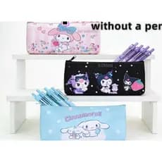 Estojo Escolar Sanrio Kawaii – My Melody, Kuromi e Cinnamoroll – Organizador de Lápis Grande de Luxo