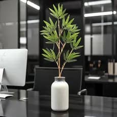 Planta Artificial Decorativa Realista 80a90cm Bambu Verde para Sala, Escritório, Jardim e Varanda 2U