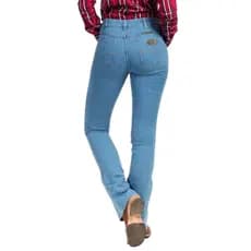 Calça Feminina Jeans Country Flare Lycra Resistente Confortavel Dia a Dia ref. 1228