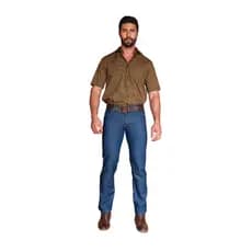 CALÇA JEANS MASCULINA BASICA TRABALHO SERVIÇO LYCRA ESTILO BASIC